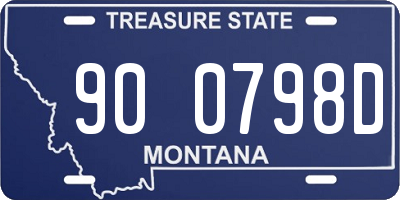 MT license plate 900798D