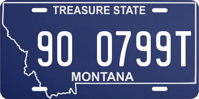 MT license plate 900799T