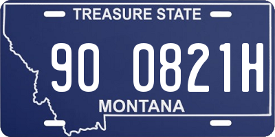 MT license plate 900821H