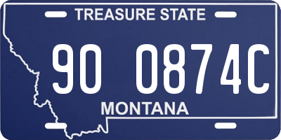 MT license plate 900874C