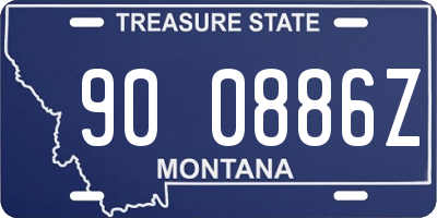 MT license plate 900886Z