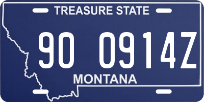 MT license plate 900914Z