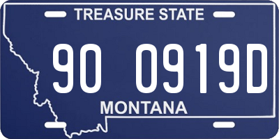 MT license plate 900919D