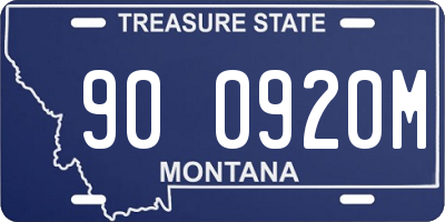 MT license plate 900920M