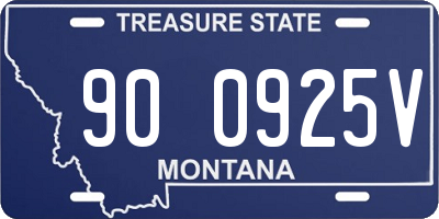 MT license plate 900925V