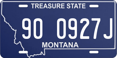 MT license plate 900927J