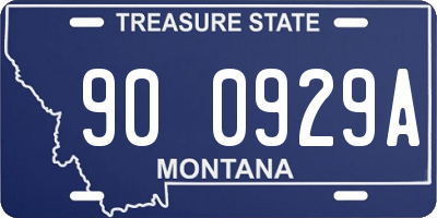 MT license plate 900929A