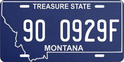 MT license plate 900929F