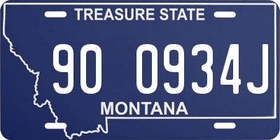 MT license plate 900934J