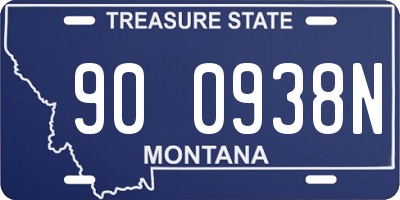 MT license plate 900938N