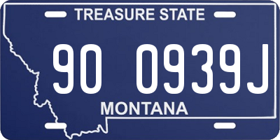 MT license plate 900939J