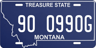 MT license plate 900990G