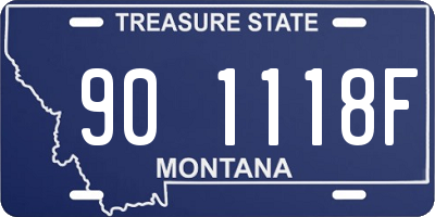 MT license plate 901118F