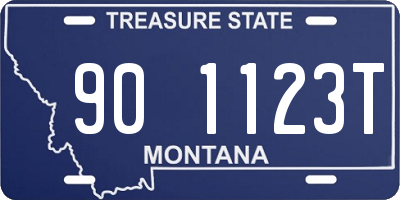 MT license plate 901123T