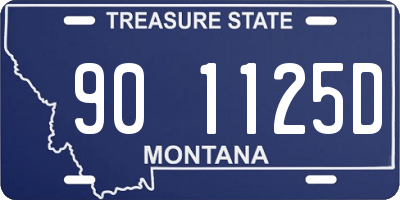 MT license plate 901125D