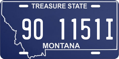 MT license plate 901151I