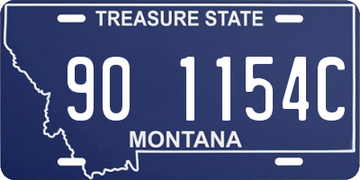 MT license plate 901154C