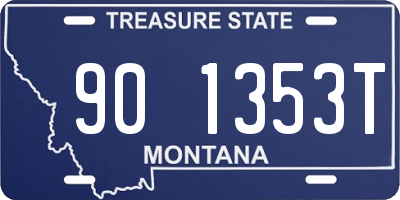 MT license plate 901353T