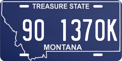 MT license plate 901370K