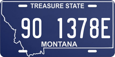 MT license plate 901378E