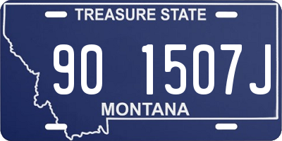MT license plate 901507J