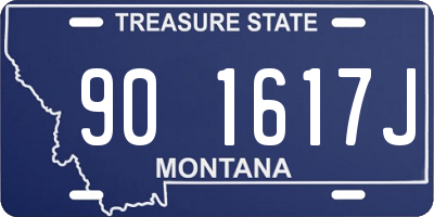 MT license plate 901617J