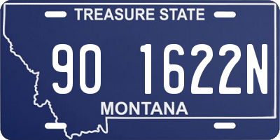 MT license plate 901622N