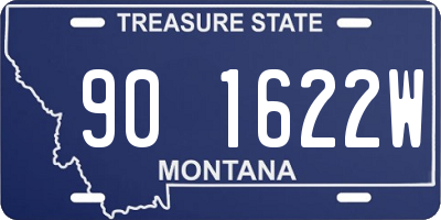 MT license plate 901622W