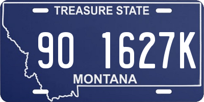 MT license plate 901627K