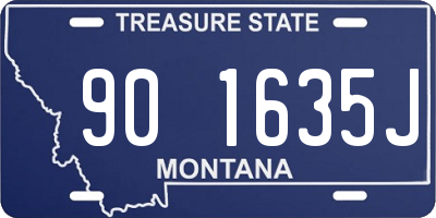 MT license plate 901635J