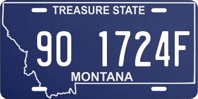 MT license plate 901724F