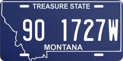 MT license plate 901727W