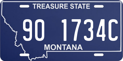 MT license plate 901734C