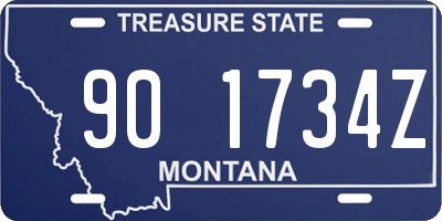 MT license plate 901734Z