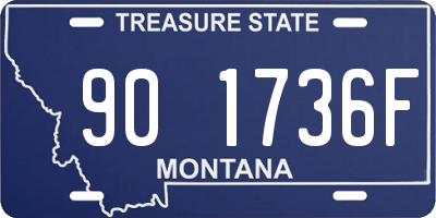 MT license plate 901736F