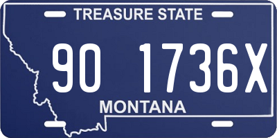 MT license plate 901736X