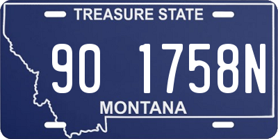 MT license plate 901758N