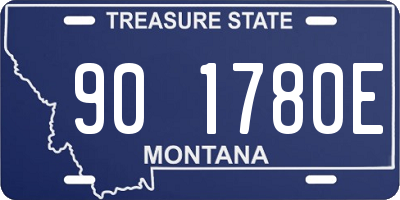 MT license plate 901780E