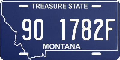 MT license plate 901782F