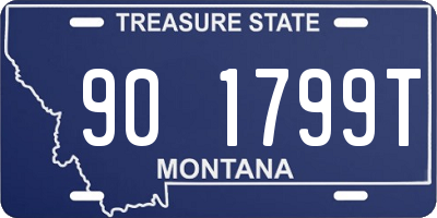 MT license plate 901799T