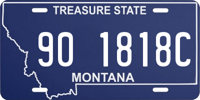 MT license plate 901818C