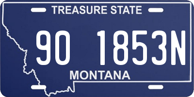 MT license plate 901853N