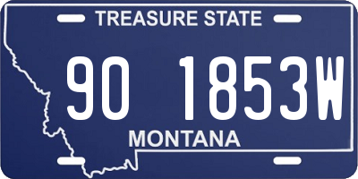 MT license plate 901853W