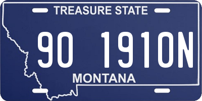 MT license plate 901910N