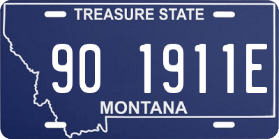MT license plate 901911E