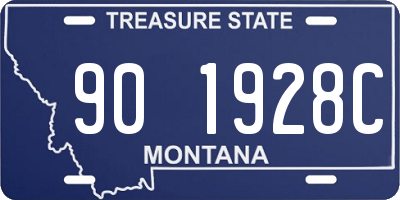 MT license plate 901928C