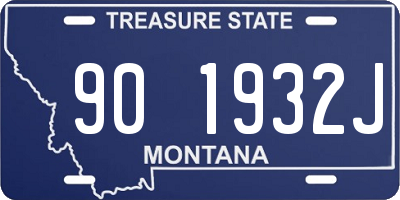 MT license plate 901932J