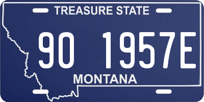 MT license plate 901957E