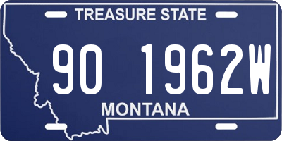 MT license plate 901962W
