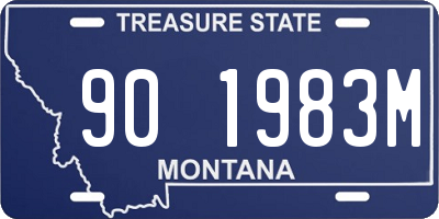 MT license plate 901983M